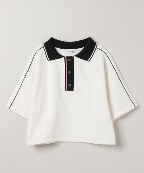 JEANASIS（ジーナシス）の「バイカラーラインショートポロ/115357
