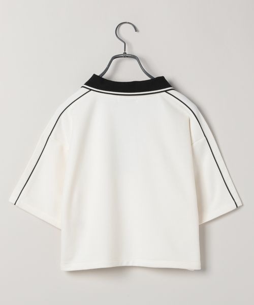 JEANASIS（ジーナシス）の「バイカラーラインショートポロ/115357（ポロシャツ・レディース・ホワイト系その他/ブラック系その他・FREE）」の10枚目の写真