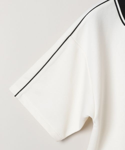 JEANASIS（ジーナシス）の「バイカラーラインショートポロ/115357（ポロシャツ・レディース・ホワイト系その他/ブラック系その他・FREE）」の8枚目の写真