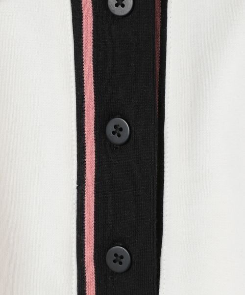 JEANASIS（ジーナシス）の「バイカラーラインショートポロ/115357（ポロシャツ・レディース・ホワイト系その他/ブラック系その他・FREE）」の5枚目の写真