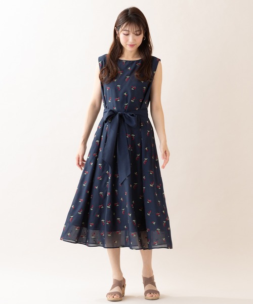 ローズティアラ すずらん柄 ワンピース 46