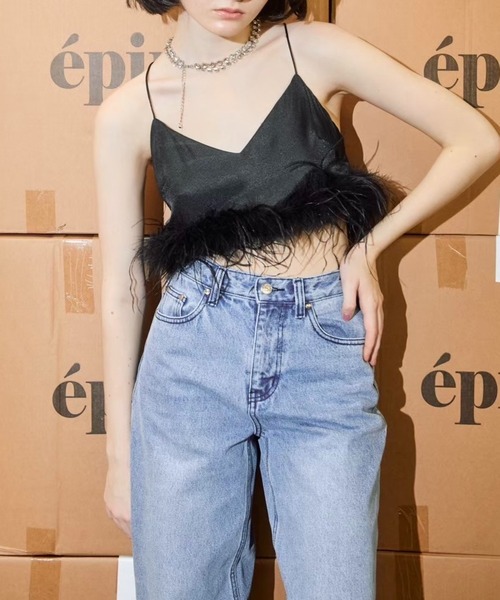 トップス epine feather fur bustier epine(エピヌ)の「epine feather fur bustier(キャミソール