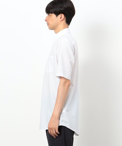 COMME CA ISM(コムサイズム)の「【イージーケア】ポリエステルトリコット ボタンダウン 半袖シャツ(シャツ/ブラウス・メンズ・ホワイト・X-LARGE/LARGE/MEDIUM/SMALL)」の5枚目の写真