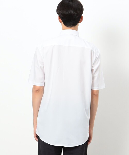 COMME CA ISM(コムサイズム)の「【イージーケア】ポリエステルトリコット ボタンダウン 半袖シャツ(シャツ/ブラウス・メンズ・ホワイト・X-LARGE/LARGE/MEDIUM/SMALL)」の6枚目の写真