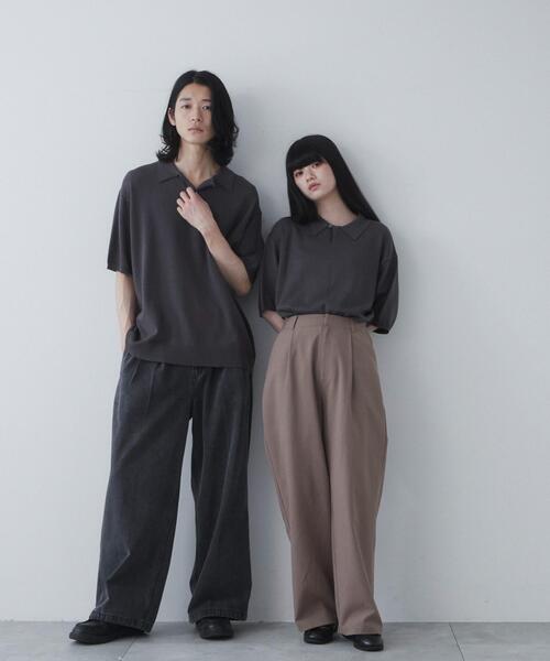 THE STANDARD（ザスタンダード）の「WEGO/スキッパーニットポロ（ニット/セーター・メンズ・オフホワイト/ダークグレー・MEDIUM/LARGE）」の8枚目の写真