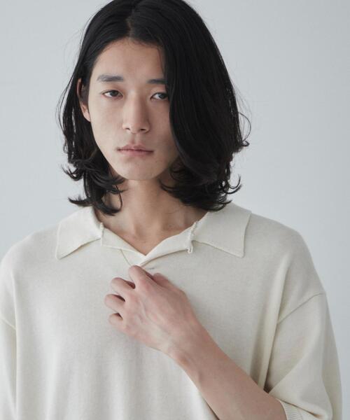 THE STANDARD（ザスタンダード）の「WEGO/スキッパーニットポロ（ニット/セーター・メンズ・オフホワイト/ダークグレー・MEDIUM/LARGE）」の13枚目の写真