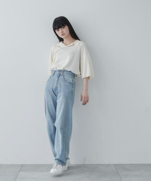 THE STANDARD（ザスタンダード）の「WEGO/スキッパーニットポロ（ニット/セーター・メンズ・オフホワイト/ダークグレー・MEDIUM/LARGE）」の22枚目の写真