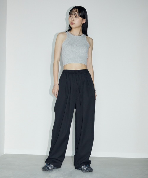 Aunt Marie's(アントマリーズ)の「カップ付きアメスリクロップドタンク(タンクトップ・レディース・ブラック/ベージュ/ホワイト/グレー・FREE)」の20枚目の写真