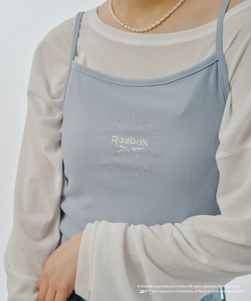 Reebok（リーボック）の「【WEB限定】【Reebok別注】サークルロゴリブキャミソール（キャミソール・レディース・ブラック/ホワイト/スカイブルー・MEDIUM）」の22枚目の写真