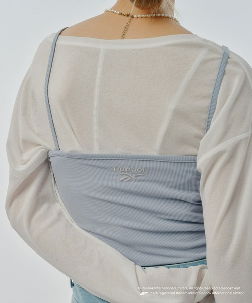 Reebok（リーボック）の「【WEB限定】【Reebok別注】サークルロゴリブキャミソール（キャミソール・レディース・ブラック/ホワイト/スカイブルー・MEDIUM）」の18枚目の写真