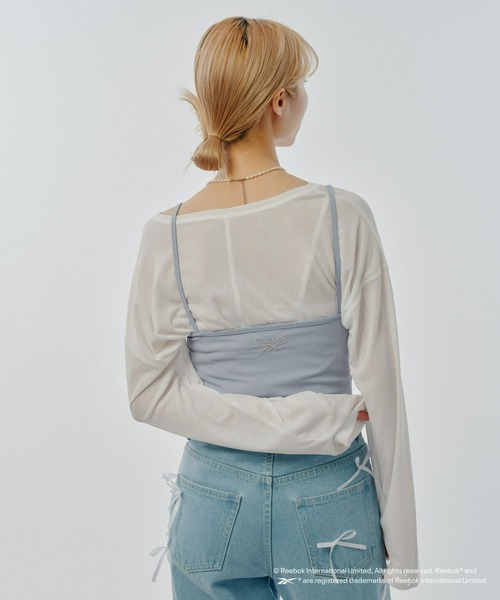 Reebok（リーボック）の「【WEB限定】【Reebok別注】サークルロゴリブキャミソール（キャミソール・レディース・ブラック/ホワイト/スカイブルー・MEDIUM）」の13枚目の写真