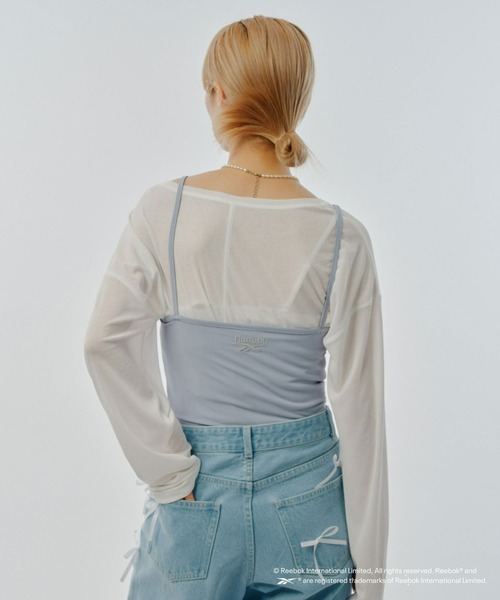 Reebok（リーボック）の「【WEB限定】【Reebok別注】サークルロゴリブキャミソール（キャミソール・レディース・ブラック/ホワイト/スカイブルー・MEDIUM）」の14枚目の写真