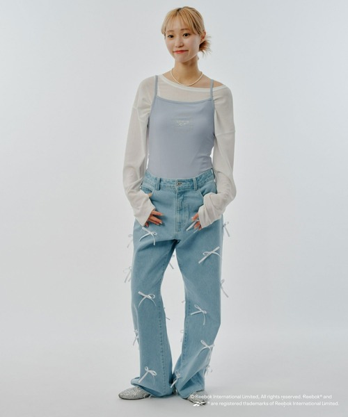 Reebok（リーボック）の「【WEB限定】【Reebok別注】サークルロゴリブキャミソール（キャミソール・レディース・ブラック/ホワイト/スカイブルー・MEDIUM）」の15枚目の写真