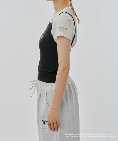 Reebok（リーボック）の「【WEB限定】【Reebok別注】サークルロゴリブキャミソール（キャミソール・レディース・ブラック/ホワイト/スカイブルー・MEDIUM）」の7枚目の写真