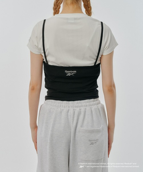 Reebok（リーボック）の「【WEB限定】【Reebok別注】サークルロゴリブキャミソール（キャミソール・レディース・ブラック/ホワイト/スカイブルー・MEDIUM）」の8枚目の写真