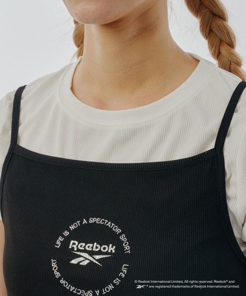 Reebok（リーボック）の「【WEB限定】【Reebok別注】サークルロゴリブキャミソール（キャミソール・レディース・ブラック/ホワイト/スカイブルー・MEDIUM）」の9枚目の写真