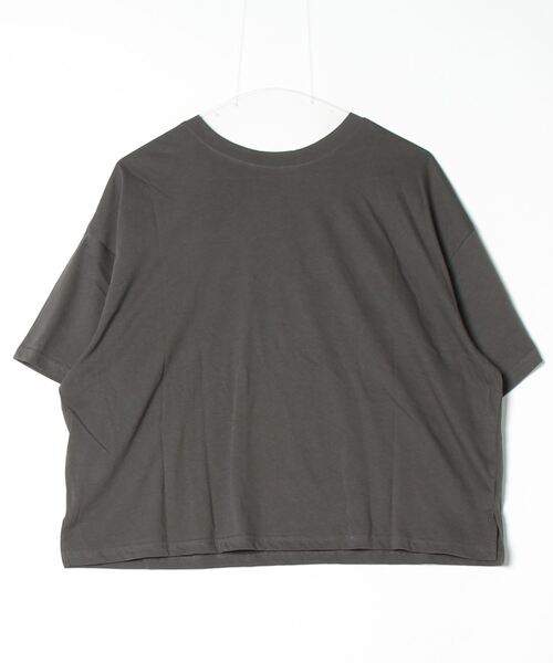 CHIGNON（シニヨン）の「CHIGNON TERMINAL ロゴTee 8642-366KO（Tシャツ/カットソー・レディース・チャコールグレー/キナリ/グレー・F）」の4枚目の写真