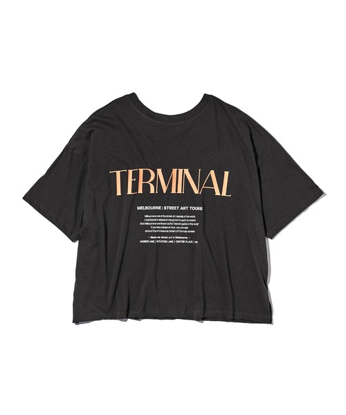 CHIGNON（シニヨン）の「CHIGNON TERMINAL ロゴTee 8642-366KO（Tシャツ/カットソー・レディース・チャコールグレー/キナリ/グレー・F）」の20枚目の写真