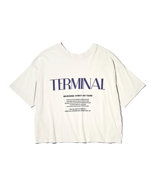CHIGNON（シニヨン）の「CHIGNON TERMINAL ロゴTee 8642-366KO（Tシャツ/カットソー・レディース・チャコールグレー/キナリ/グレー・F）」の16枚目の写真