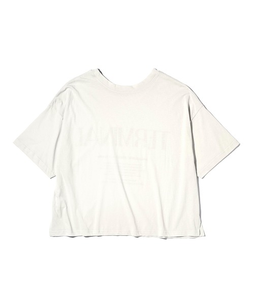 CHIGNON（シニヨン）の「CHIGNON TERMINAL ロゴTee 8642-366KO（Tシャツ/カットソー・レディース・チャコールグレー/キナリ/グレー・F）」の17枚目の写真