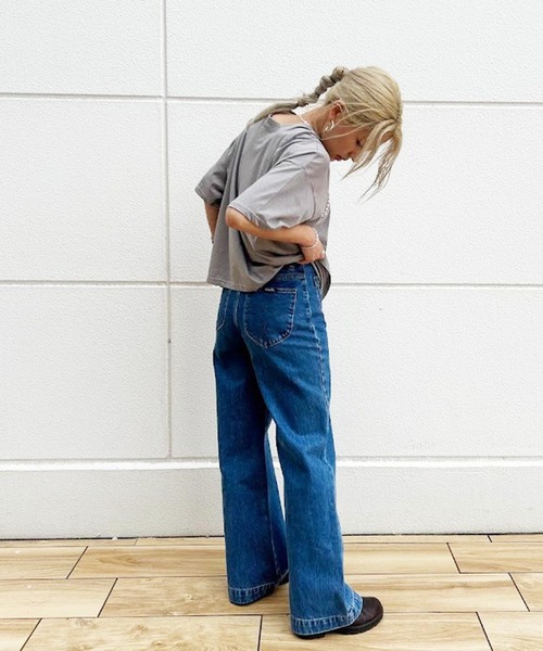 CHIGNON（シニヨン）の「CHIGNON TERMINAL ロゴTee 8642-366KO（Tシャツ/カットソー・レディース・チャコールグレー/キナリ/グレー・F）」の8枚目の写真