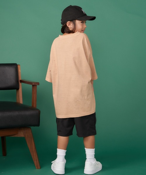 Auntie Rosa Holiday（アンティローザホリデー）の「ピグメントオーバーサイズポケットTEE（Tシャツ/カットソー・キッズ・グリーン/ネイビー/チャコールグレー/ベージュ/ブラック/パープル・130/140/150/160）」の11枚目の写真
