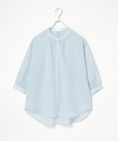 ikka(イッカ)の「シアストライプバンドカラーシャツ(シャツ/ブラウス・レディース・チャコール/ブルー系/ベージュ・M/L/S)」の16枚目の写真