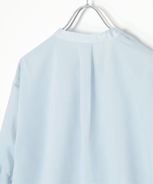 ikka(イッカ)の「シアストライプバンドカラーシャツ(シャツ/ブラウス・レディース・チャコール/ブルー系/ベージュ・M/L/S)」の22枚目の写真
