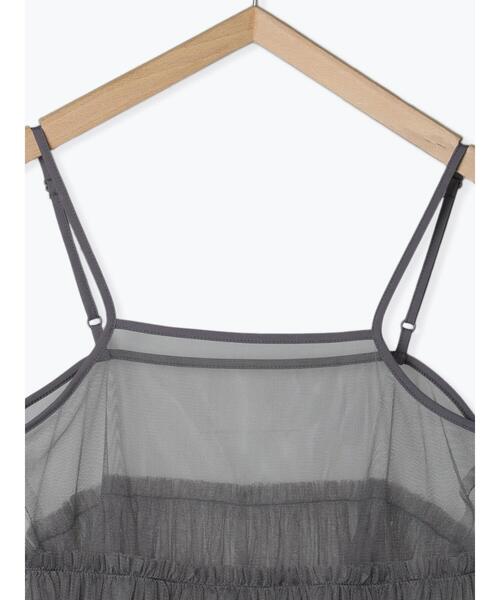 Samansa Mos2 blue（サマンサモスモスブルー）の「チュールキャミビスチェ（シャツ/ブラウス・レディース・ブラック/グレー/キナリ・F）」の9枚目の写真