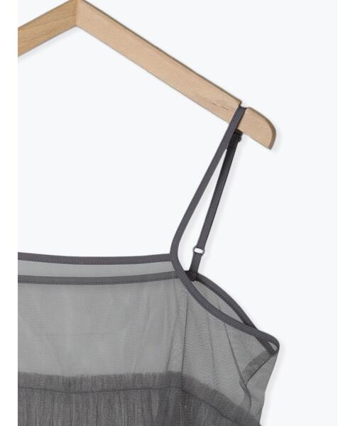 Samansa Mos2 blue（サマンサモスモスブルー）の「チュールキャミビスチェ（シャツ/ブラウス・レディース・ブラック/グレー/キナリ・F）」の8枚目の写真