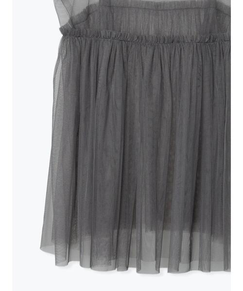 Samansa Mos2 blue（サマンサモスモスブルー）の「チュールキャミビスチェ（シャツ/ブラウス・レディース・ブラック/グレー/キナリ・F）」の7枚目の写真