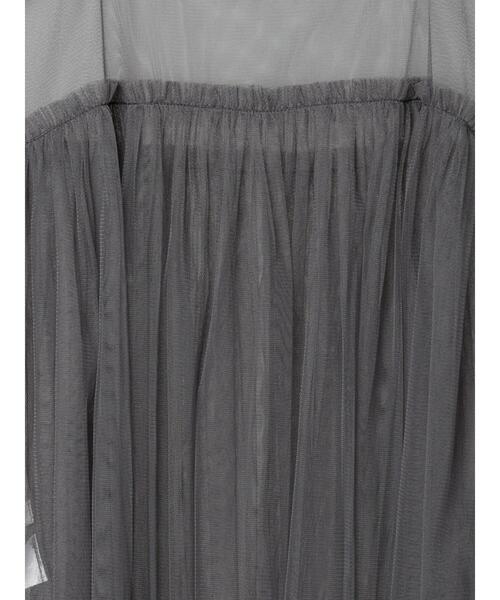 Samansa Mos2 blue（サマンサモスモスブルー）の「チュールキャミビスチェ（シャツ/ブラウス・レディース・ブラック/グレー/キナリ・F）」の5枚目の写真