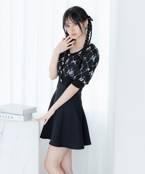 DearMyLoveMillor（ディアマイラブミラー）の「MLモノグラムサマーニット（ニット/セーター・レディース・ベビーピンク/ミント/ブラック/アイボリー・MEDIUM/3L/LL/LARGE）」の17枚目の写真