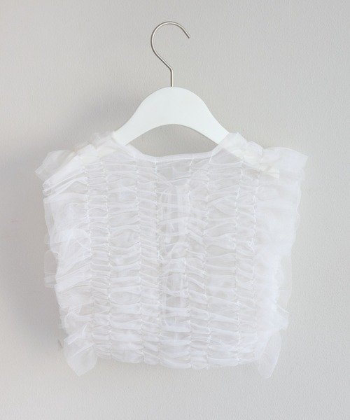 CIAOPANIC TYPY（チャオパニックティピー）の「■【KIDS】2WAY縦シャーリングベスト（タンクトップ・キッズ・ブラック/ホワイト・XX-LARGE/X-LARGE/MEDIUM）」の4枚目の写真