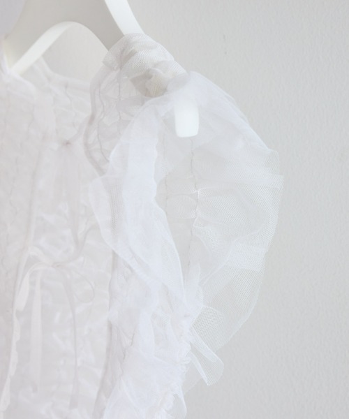 CIAOPANIC TYPY（チャオパニックティピー）の「■【KIDS】2WAY縦シャーリングベスト（タンクトップ・キッズ・ブラック/ホワイト・XX-LARGE/X-LARGE/MEDIUM）」の7枚目の写真