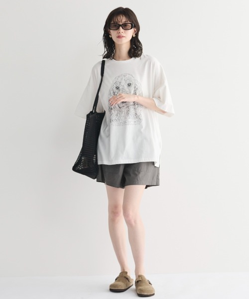 MERLOT(メルロー)の「フロントポケットドロストショートパンツ(その他パンツ・レディース・ベージュ/チャコールグレー・FREE)」の10枚目の写真