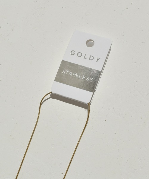 GOLDY（ゴールディ）の「【金属アレルギー軽減】コイン × スネーク チェーン ステンレス ネックレス（ネックレス・レディース・ゴールド/シルバー・FREE）」の5枚目の写真