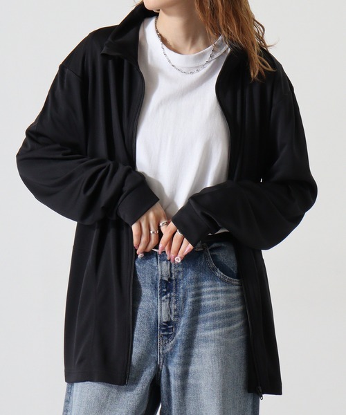 atONE(アットワン)の「atONE トラックトップジャケット(ポリジン加工)(その他アウター・レディース・ブラック/ライトピンク/チャコールグレー・M/LL/L)」の16枚目の写真