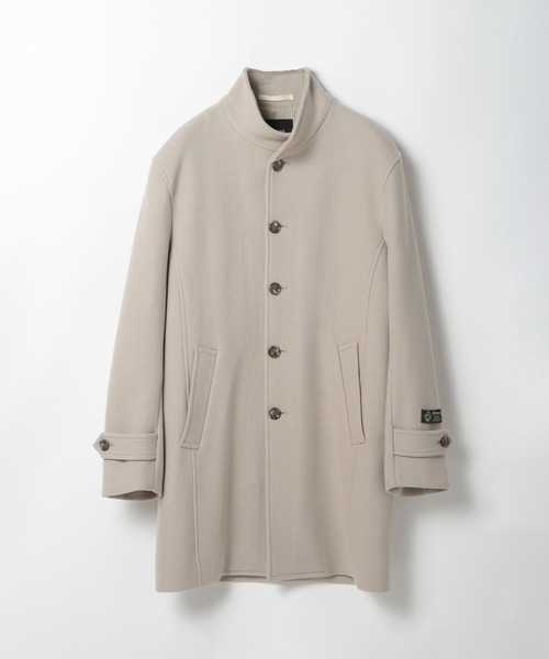 MEN'S BIGI(メンズビギ)の「Bellandiウールメルトンスタンドカラーコート(ステンカラーコート・メンズ・ベージュ/ブルー系その他/ブラック/ブラウン・03/02/01/04)」の1枚目の写真