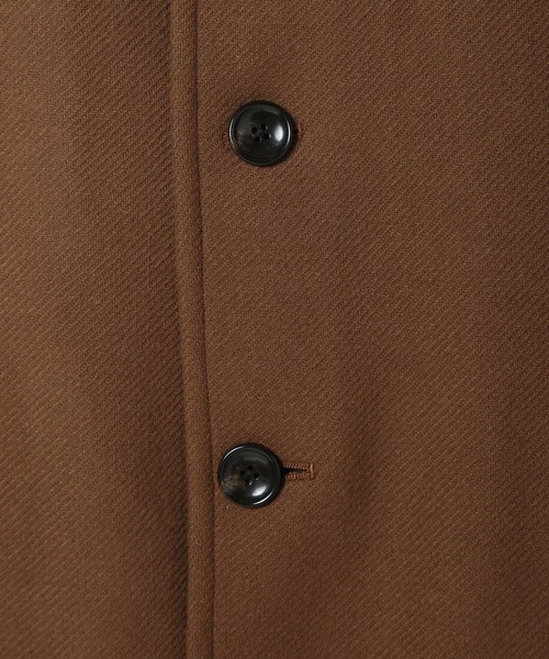 MEN'S BIGI(メンズビギ)の「Bellandiウールメルトンスタンドカラーコート(ステンカラーコート・メンズ・ベージュ/ブルー系その他/ブラック/ブラウン・03/02/01/04)」の18枚目の写真