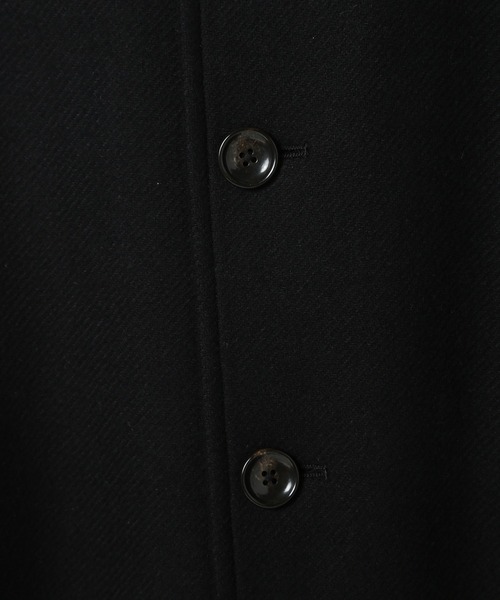 MEN'S BIGI(メンズビギ)の「Bellandiウールメルトンスタンドカラーコート(ステンカラーコート・メンズ・ベージュ/ブルー系その他/ブラック/ブラウン・03/02/01/04)」の19枚目の写真