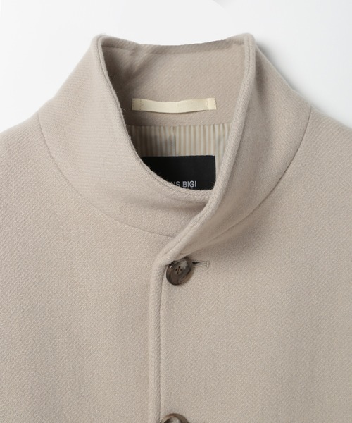 MEN'S BIGI(メンズビギ)の「Bellandiウールメルトンスタンドカラーコート(ステンカラーコート・メンズ・ベージュ/ブルー系その他/ブラック/ブラウン・03/02/01/04)」の15枚目の写真