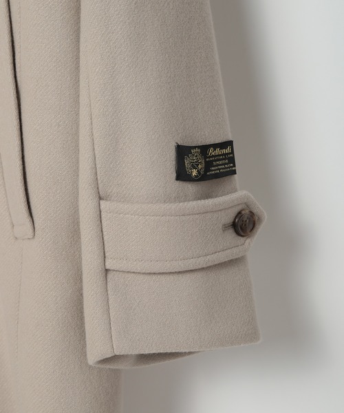 MEN'S BIGI(メンズビギ)の「Bellandiウールメルトンスタンドカラーコート(ステンカラーコート・メンズ・ベージュ/ブルー系その他/ブラック/ブラウン・03/02/01/04)」の21枚目の写真