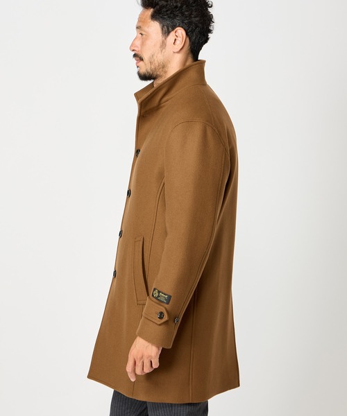 MEN'S BIGI(メンズビギ)の「Bellandiウールメルトンスタンドカラーコート(ステンカラーコート・メンズ・ベージュ/ブルー系その他/ブラック/ブラウン・03/02/01/04)」の13枚目の写真