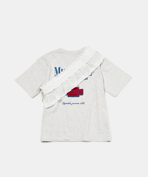 ROPE' PICNIC(ロペピクニック)の「【KIDS】チュールドッキングフリルビスチェ×ロックTシャツセット/リンクコーデ(Tシャツ/カットソー・キッズ・グレー系その他/チャコールグレー・L/M/S)」の6枚目の写真