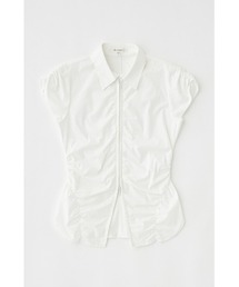 MOUSSY | ZIP UP CAP SLEEVE シャツ(シャツ/ブラウス)