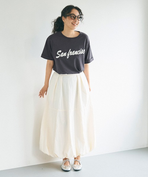 coca(coca)(コカ)の「【WEB限定セール】刺繍ロゴサイドスリットTシャツ(Tシャツ/カットソー・レディース・C/D/A/B・M/L)」の7枚目の写真