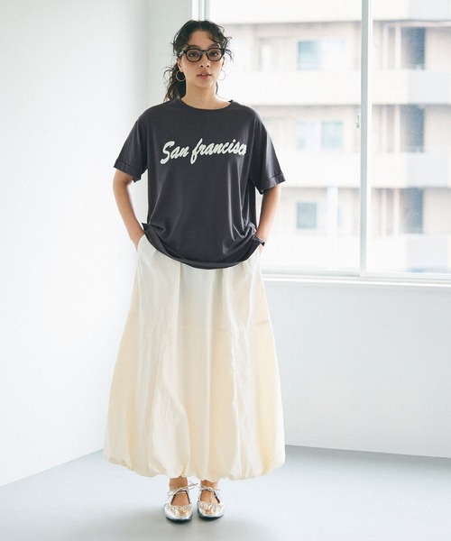 coca(coca)(コカ)の「【WEB限定セール】刺繍ロゴサイドスリットTシャツ(Tシャツ/カットソー・レディース・C/D/A/B・M/L)」の9枚目の写真