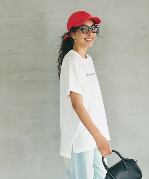 サイドストラップTシャツ ★関税込 シルケットスムースVネックテーラーTシャツ｜メンズファッション