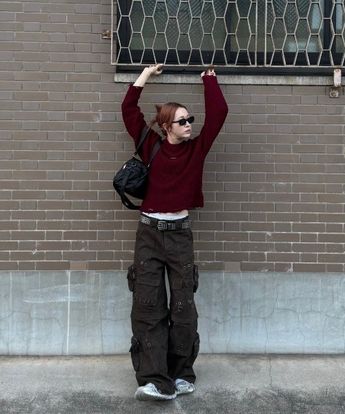 ストリートファッション Chikashitsu + OaKS チカシツプラスオークス mulch pocket vintage bag マルチポケットバッグ カバン ビンテージ風バッグ 大容量バッグ トートバッグ 韓国ファッション 韓国ストリート（トートバッグ）｜Chikashitsu +（チカシツプラス）